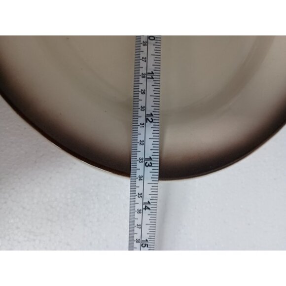 VTG Poppytrail By Metlox Large Oval Red Rooster Serving Platter W/ Brown Border - Picture 5 of 6